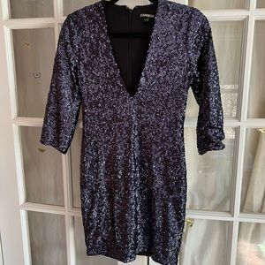 Dark purple sequin sparkly dress